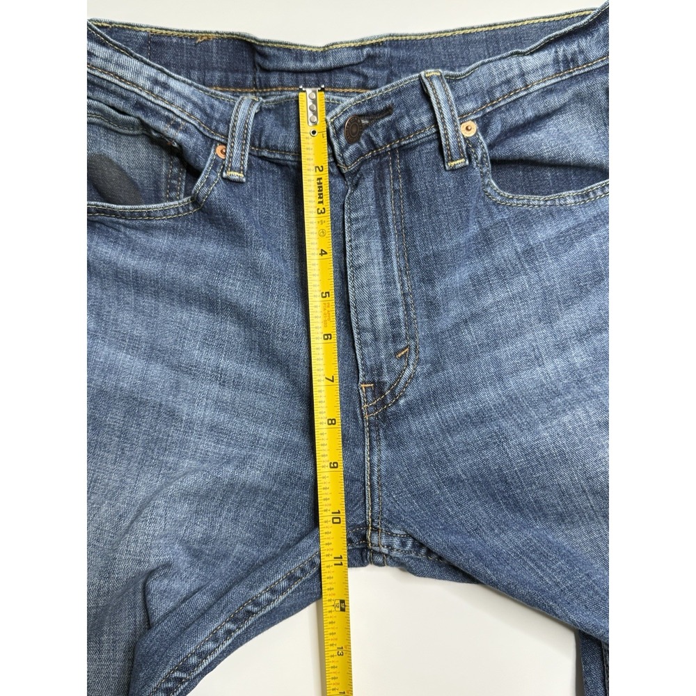 Levi's 505 Mens Size 32x30 Straight Leg Medium Wash Denim Blue Jeans Cotton Flaw - Picture 4 of 16
